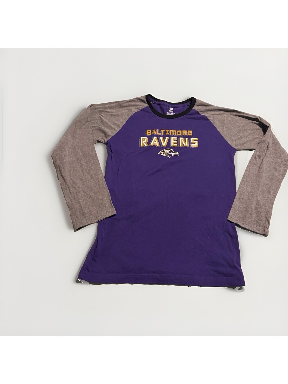 Baltimore Ravens Women's Sz 2XL T-Shirt Long Sleeve Apparel Purple Gray